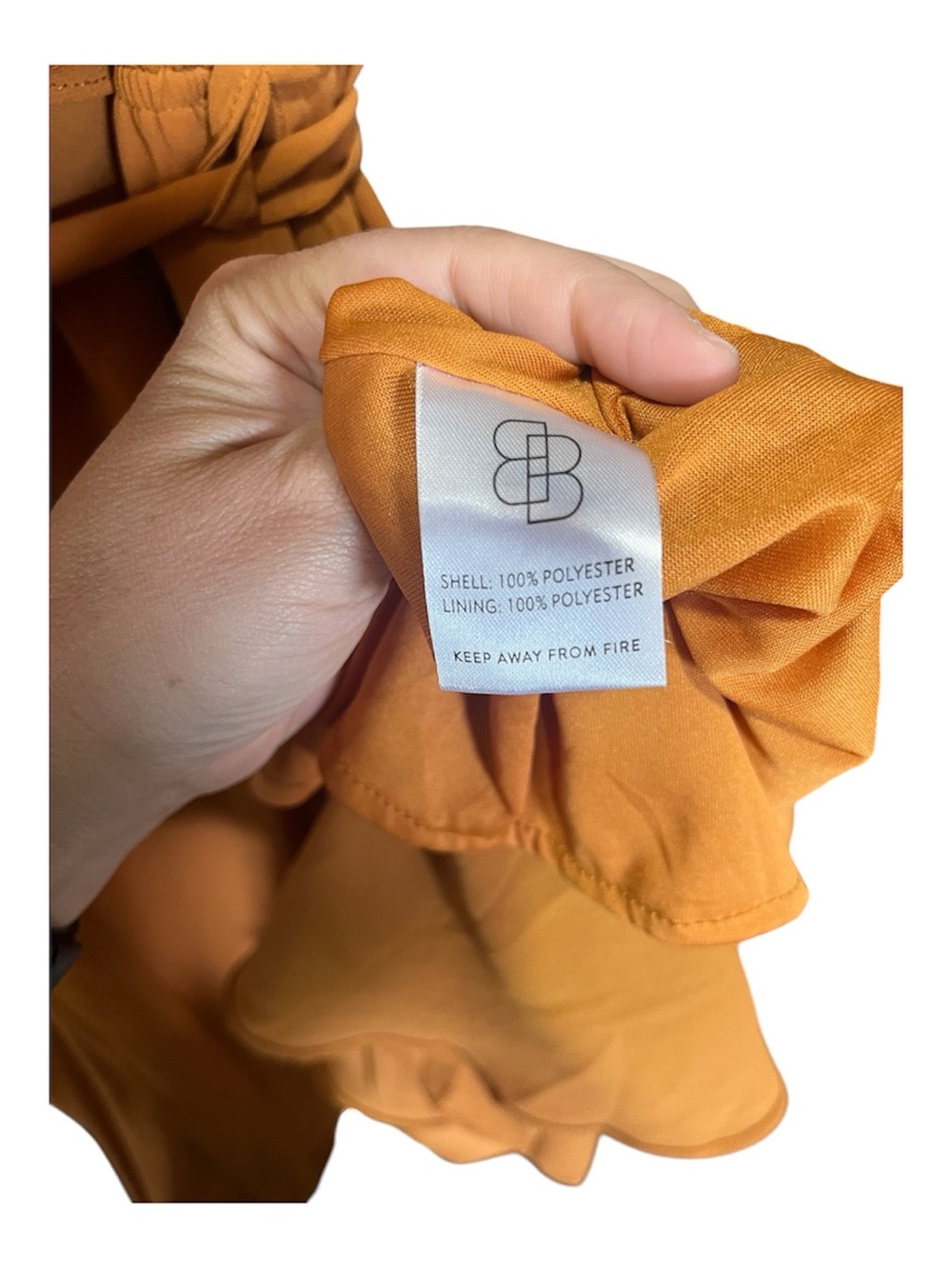 Baltic Born Katya Dress Ruffle V-Neck Maxi in Rust Orange XL - Picture 8 of 14